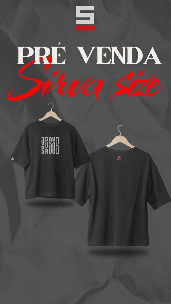 Camisa Oversized Jesus Salvou Vertical SIRVA